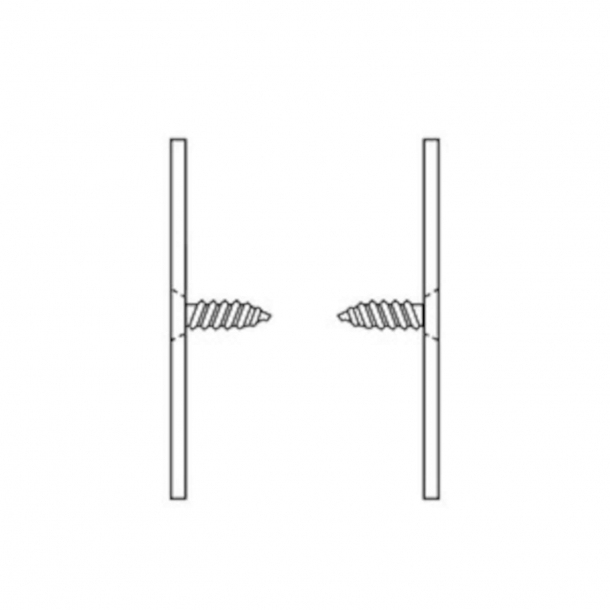 RANDI massiv rosett - Borstat rostfritt stl - Trskruvar - 50x2 mm - cc38mm