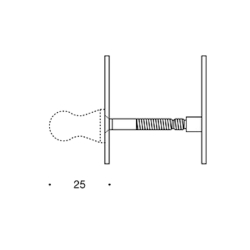 Cylindervred och Cylinderring - Mssing - Randi - Model P1100 - cc30mm