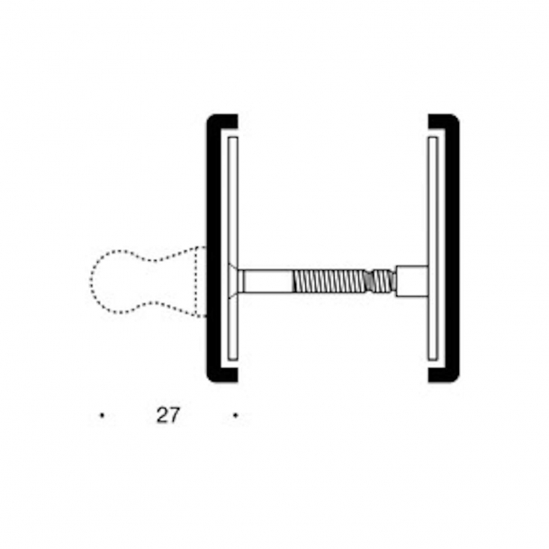 Randi WC-beslag - Mssing - Snap-on-Cover - Modell P1140 cc27mm