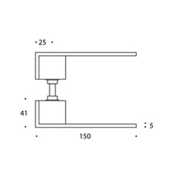 Randi Trgriffe SQUARE - links - Edelstahl und schwarzer Verbund - Friis og Moltke Design