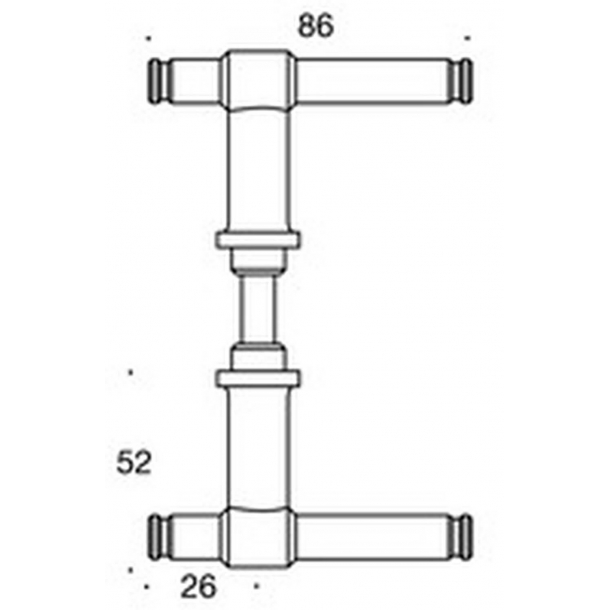Trgriffe ohne Rosetten - Messing - Classic Line - Modell p301290
