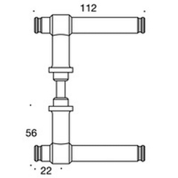 Drgreb - Udendrs - Messing - Classic-Line - Model p301495 - cc38mm