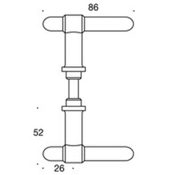 Klamka do drzwi - Mosi&#261;dz - Randi - C-kszta&#322;t - Model p3022