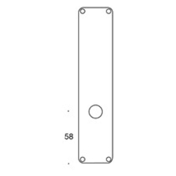 Kugle drgreb p langskilt - H-form - Messing - ASSA - Vridergreb/Cylinderhul - cc105 mm