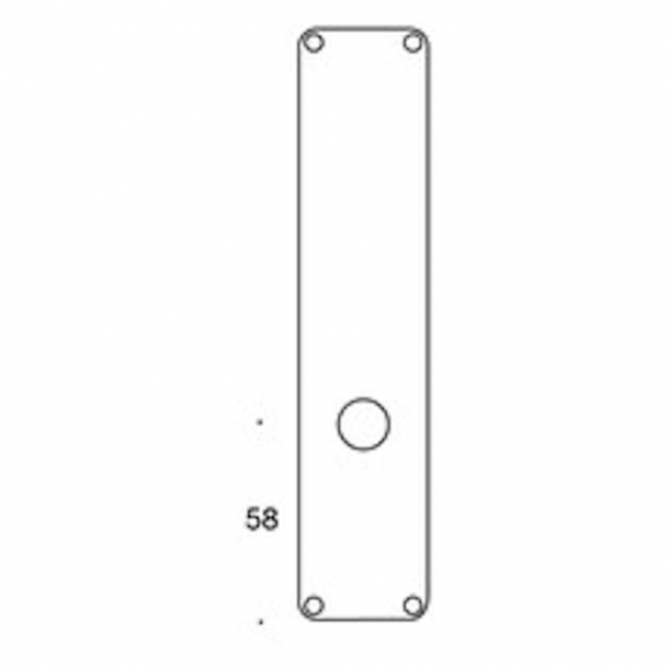 Kugle drgreb p langskilt - H-form - Messing - ASSA - Vridergreb/Cylinderhul - cc105 mm