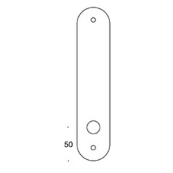 Kugle drgreb p langskilt - C-form - Messing - ASSA - Cylinderhul - cc105 mm