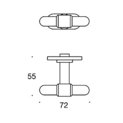 Klamka okienna Randi - Mosi&#261;dz bez lakieru - Classic Line - Kszta&#322;t C.