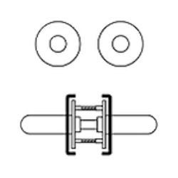 Randi door handle - classic coupe shape - Model 7090 - 19 - Snap-on cover 30/38 mm