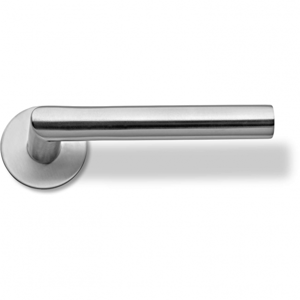Randi Door handle - Straight mitred - Snap-on-cover - Stainless steel - Model 1024