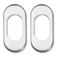 Oval rosett med undersida fr smala profildrrar, 65x30x4 mm