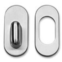 Oval Twisted rosett med undersida fr smala profildrrar, 65x30 mm