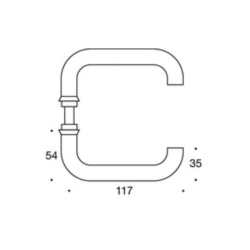 Randi Trgriffe - U-Form - Edelstahl - Modell 1010