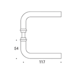Klamka Randi - Szczotkowana stal nierdzewna - Model 1011 - CC 38 mm