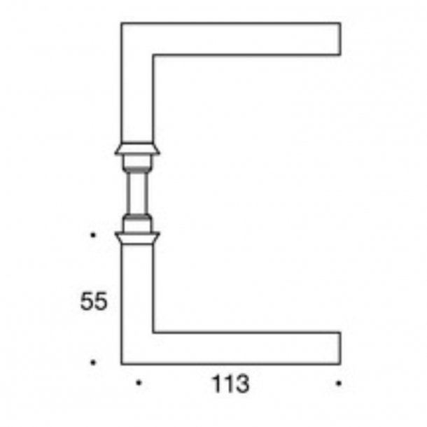 Klamka do drzwi - Stal nierdzewna - Model 1015