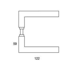 Klamka do drzwi - Mitre - Stal nierdzewna - Model 1024 - 1024.084AB