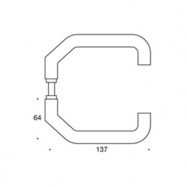 Randi Door handle - "Return to Door" styling - Stainless steel - Model 1028