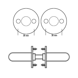 Klamka Randi - Szczotkowana stal nierdzewna - Model 1011 - CC 38 mm