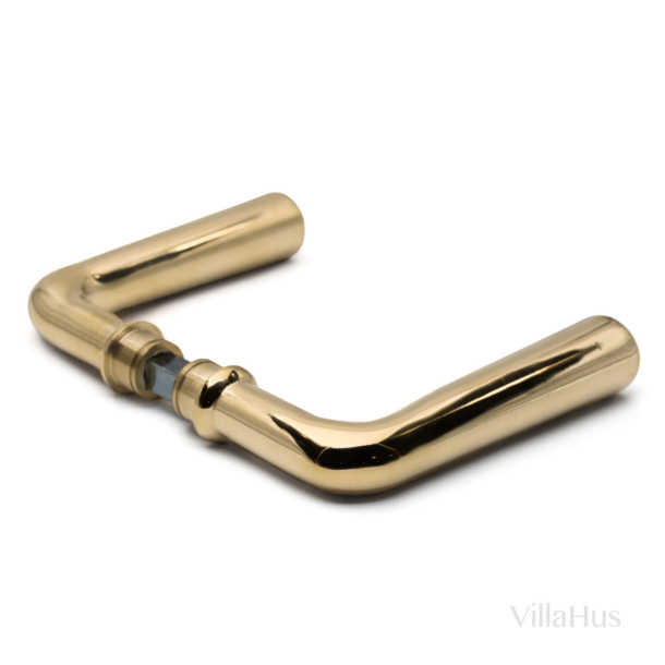 Door handles without key escutcheons - Unlacquered brass - Model KVISTGÅRD