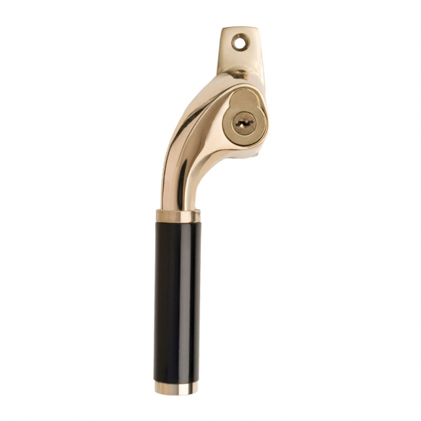 SIBES METALL Patio door handle - Left with lock - Brass and black - Model 230052