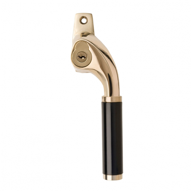 SIBES METALL Patio door handle - Right with lock - Brass and black - Model 230052