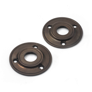 Rosettes - Browned brass - Wood screws - For old doors - Model 2080