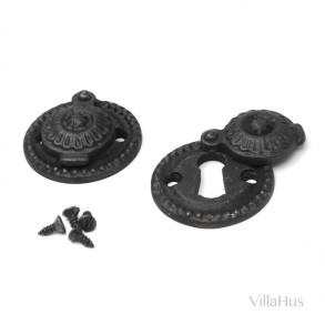 Escutcheon (set) 1671 T Almue - Old doors - Oxidized brass