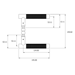 Samuel Heath Doorhandle - Brushed Nickel / Polished Nickel - Model P6040