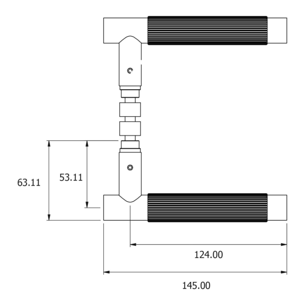 Samuel Heath door handle - City bronze / Matt black chrome - Model P6046