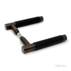 Samuel Heath door handle - City bronze / Matt black chrome - Model P6046