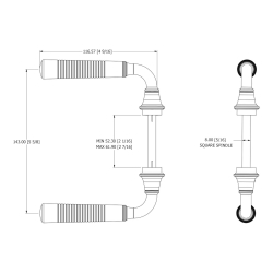 Samuel Heath klamki - Polerowany nikiel - Model P6057