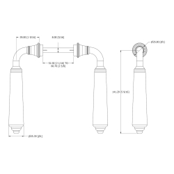 Samuel Heath door handle - Polished nickel - Model P6973-B