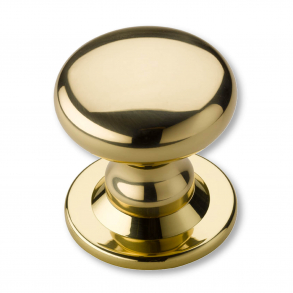 Centre Door Knobs - Non Lacquered Brass - 88 mm (P2132-A)