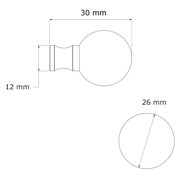 Ga&#322;ka - Samuel Heath - Polerowany chrom - Model P786-B - 25 mm