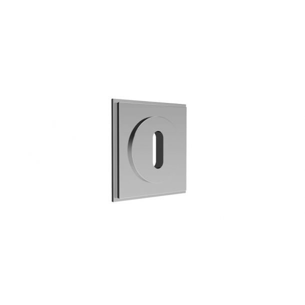 Quadratisches Schlüsselschild - Chrom 55x55 mm (P8027)