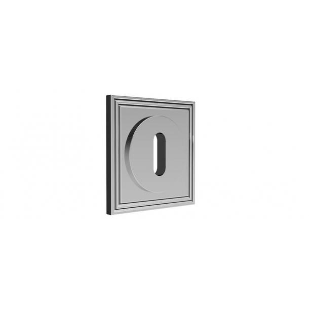 Quadratisches Schlüsselschild - Chrom 55x55 mm (P8037)