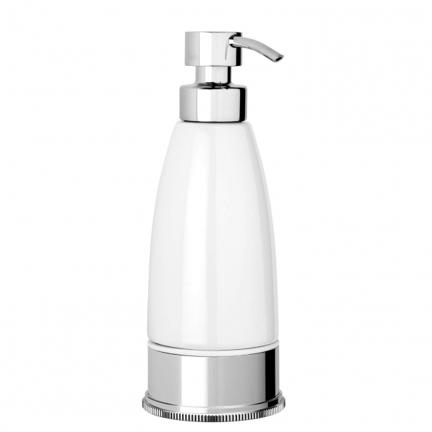 Soap dispenser - White / Chrome - Free standing - Style Modern