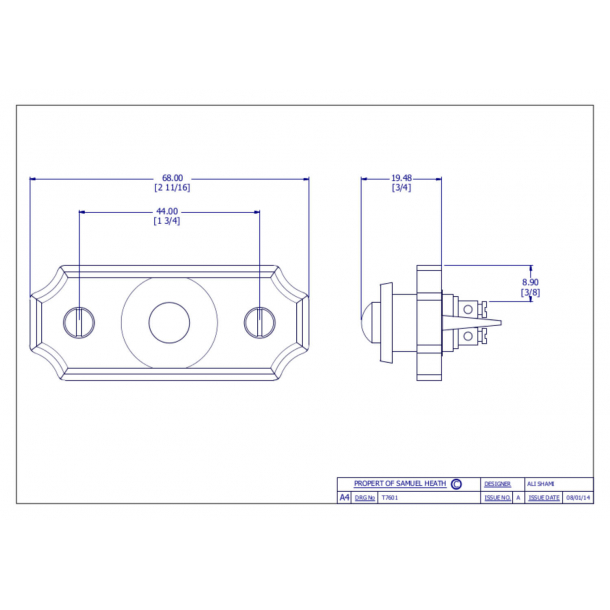 Bell push - Chrome - T7601
