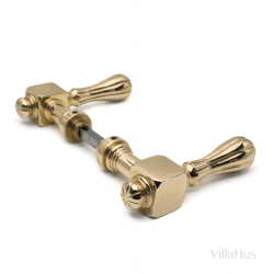 Door handle interior, Backplate - Unlacquered brass - Model HOLKHAM