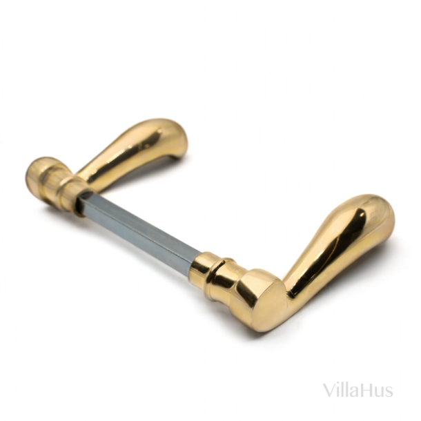 Door handles without rosettes - Unlacquered brass - Model BARET