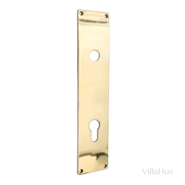 Backplate with europrofile hole - Unlacquered brass - Model ESKAN - cc 92 mm