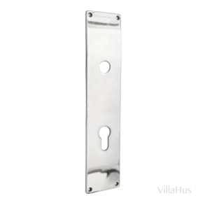 Backplate with europrofile hole - Polished nickel - Model ESKAN - cc 72 mm