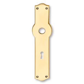 Backplate with keyhole - Unlacquered brass - Amalienborg -  16 mm