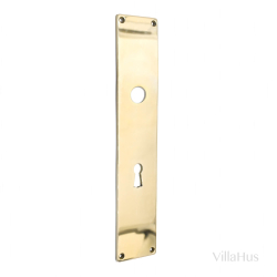 Door handle on Backplate with keyhole - Interior - ULLMAN 112 mm - Brass