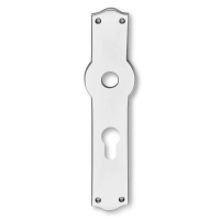 Langschild mit Europaprofilloch - Nickel - AMALIENBORG - cc 72 mm