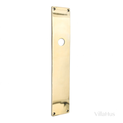 Door handle interior, Backplate - Unlacquered brass - Model HOLKHAM