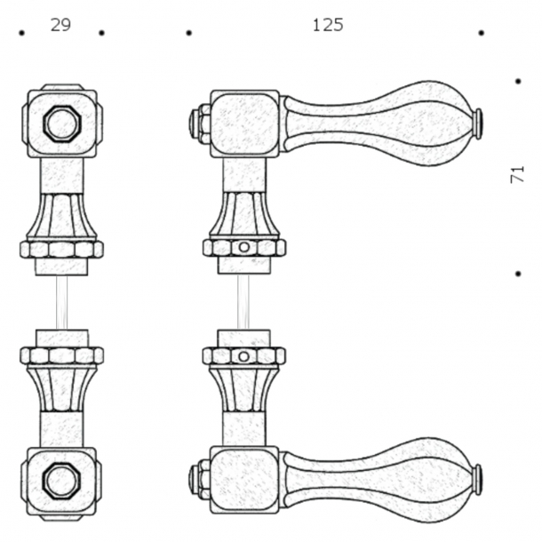 Trgriffe - Exterieur - Nickel - Modell AMBRUS 120 mm