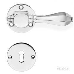 Drrhandtag - Inomhus - Nickel - Platt Rosett och nyckelskylt - MEDICI - Trskruvar