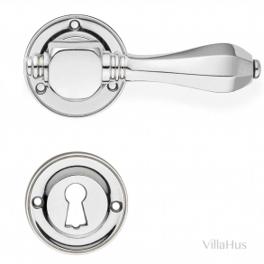 Door handle interior - Nickel - rosette and escutcheon - MEDICI - Wood screws