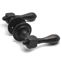 D�rrhandtag med rosetter - Brunad m�ssing - 117 mm Modell MEDICI