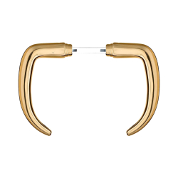 Door handle - Kay Fisker Coupe handle - Brass rosette and escutcheon